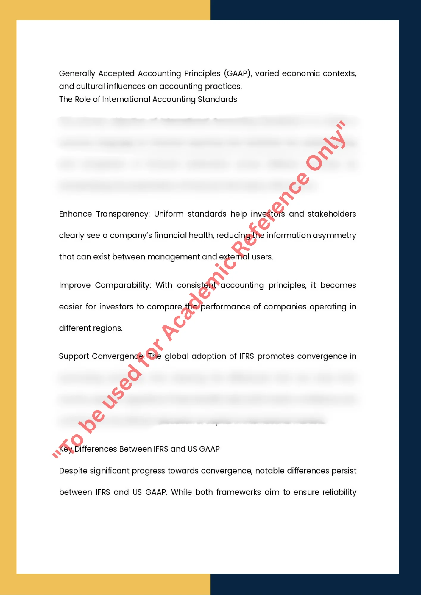 Assignment Sample Of Subject -ACCT 404 International Accounting 1